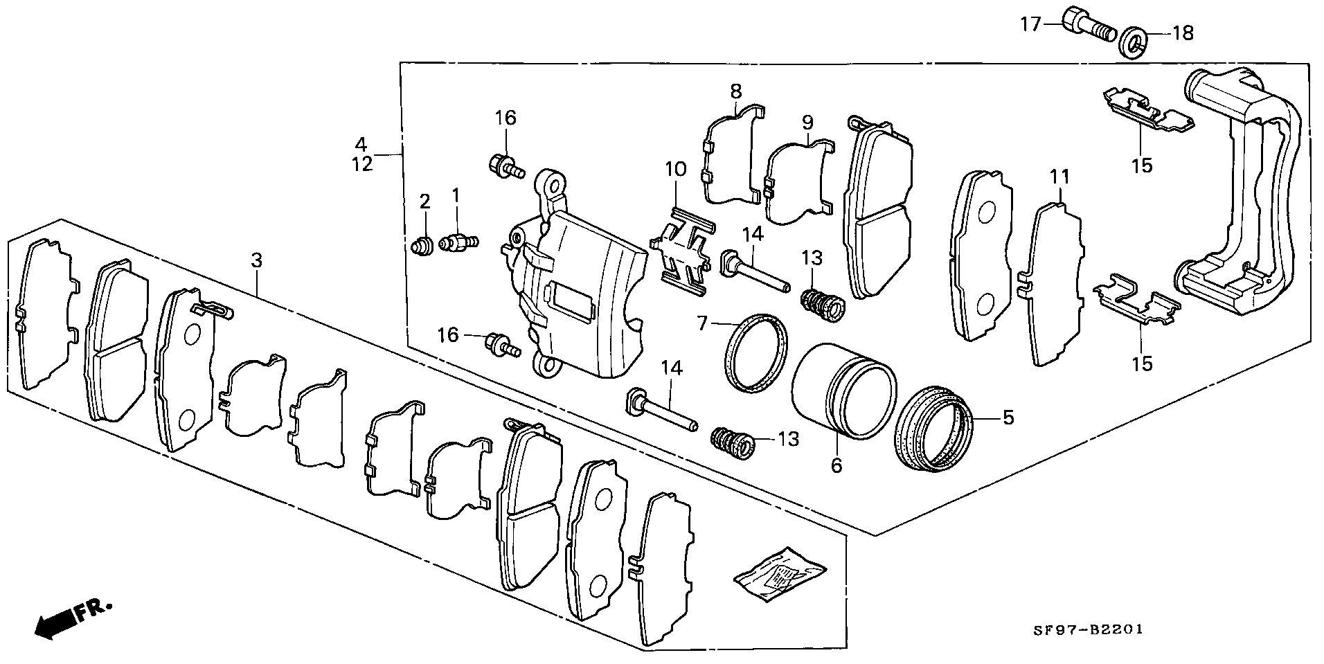 Honda 45022-SE0-G10 - Brake Pad Set, disc brake onlydrive.pro