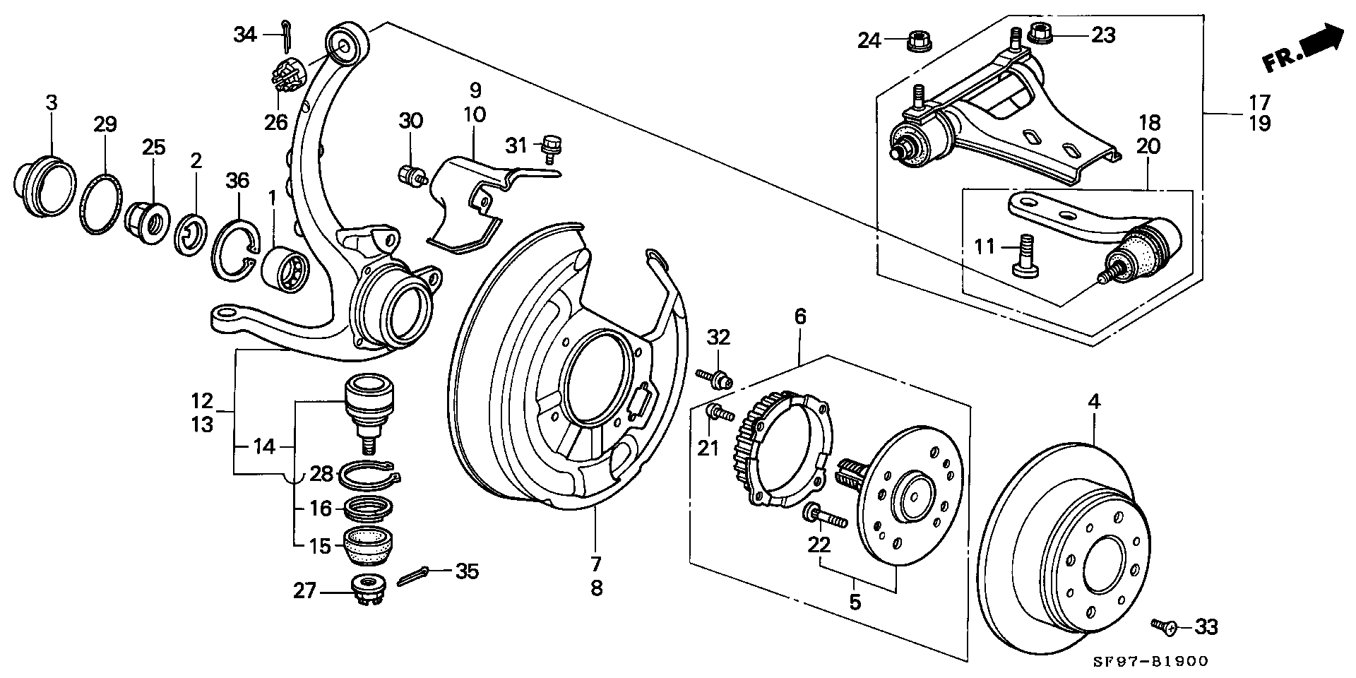 Honda 51220-SM4-003 - Atramos / vairo trauklė onlydrive.pro