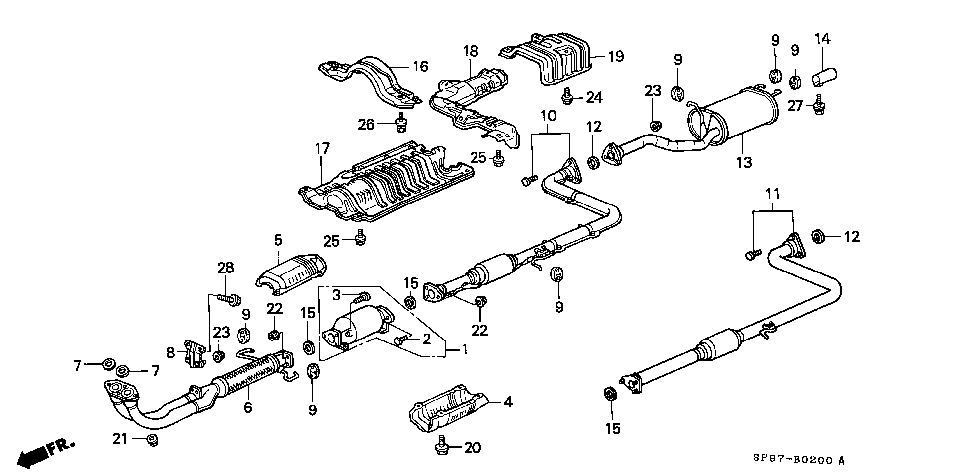 Hyundai 18215SA5600 - Laikantysis rėmas, duslintuvas onlydrive.pro