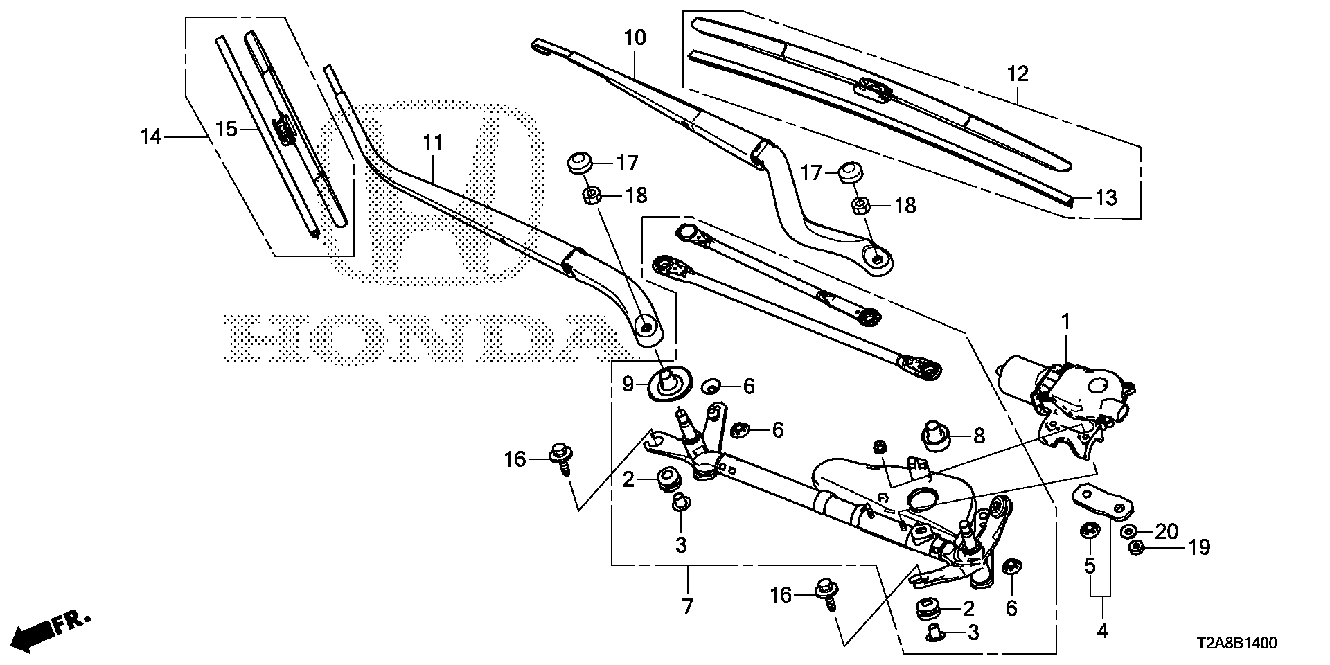 Honda 76620T2FA01 - Pyyhkijänsulka onlydrive.pro