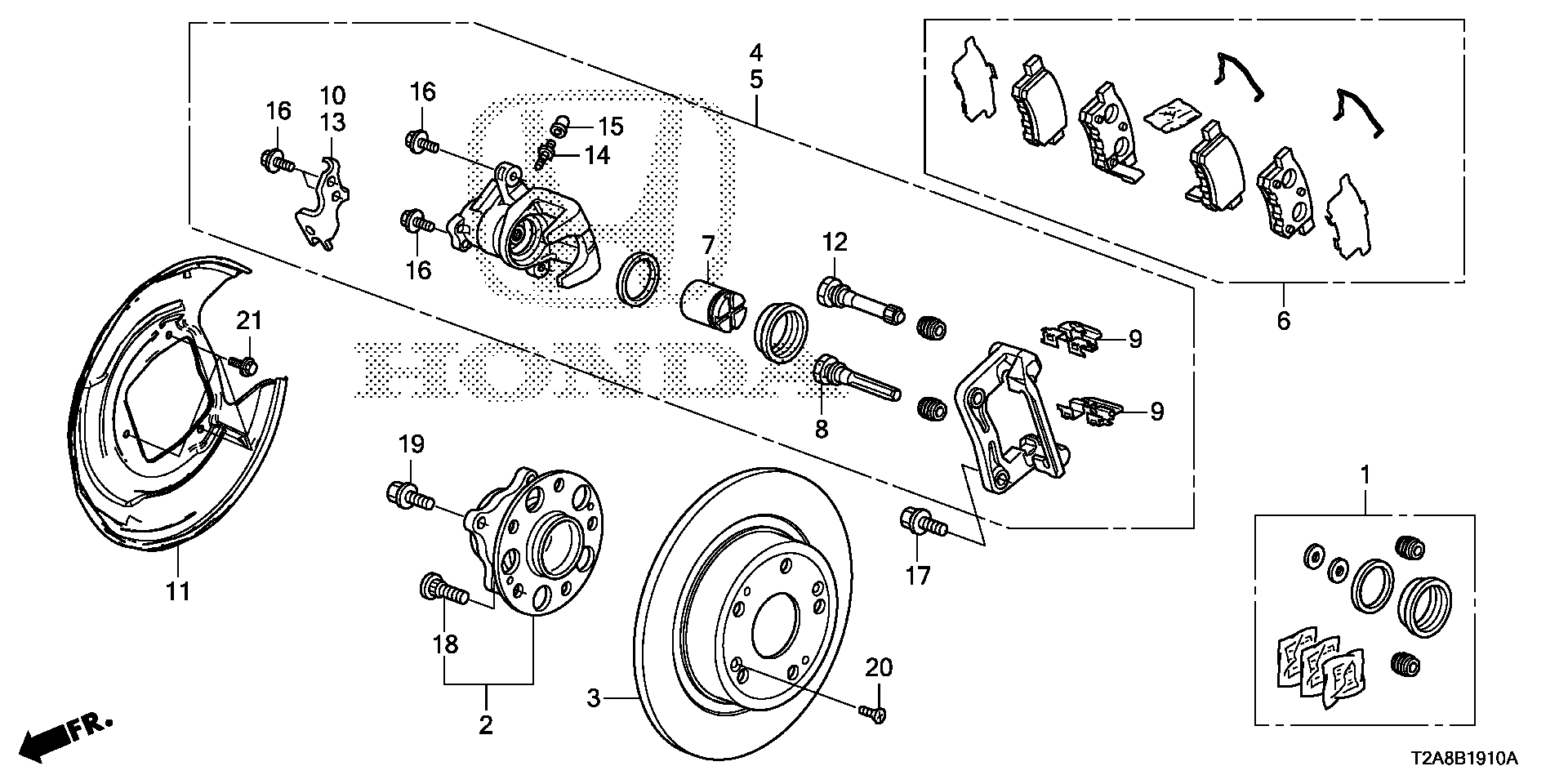 Honda 43022TA0A81 - Brake Pad Set, disc brake onlydrive.pro