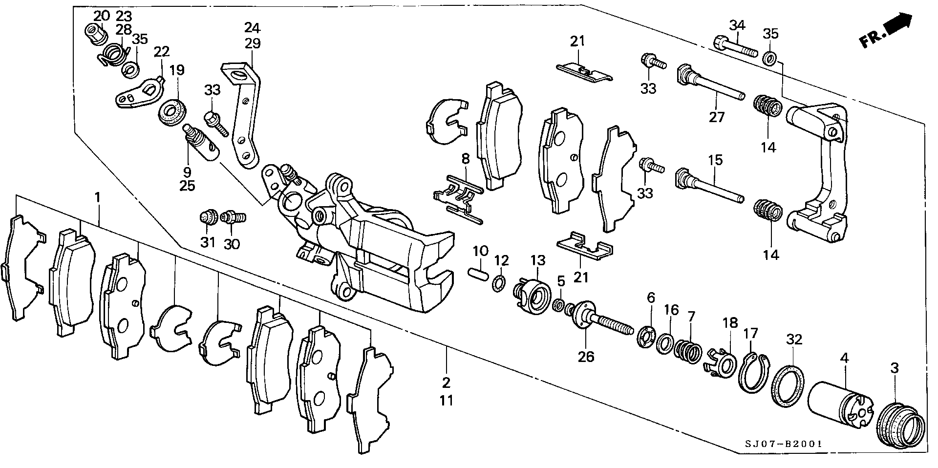 Honda 43022-SE0-S00 - Тормозные колодки, дисковые, комплект onlydrive.pro