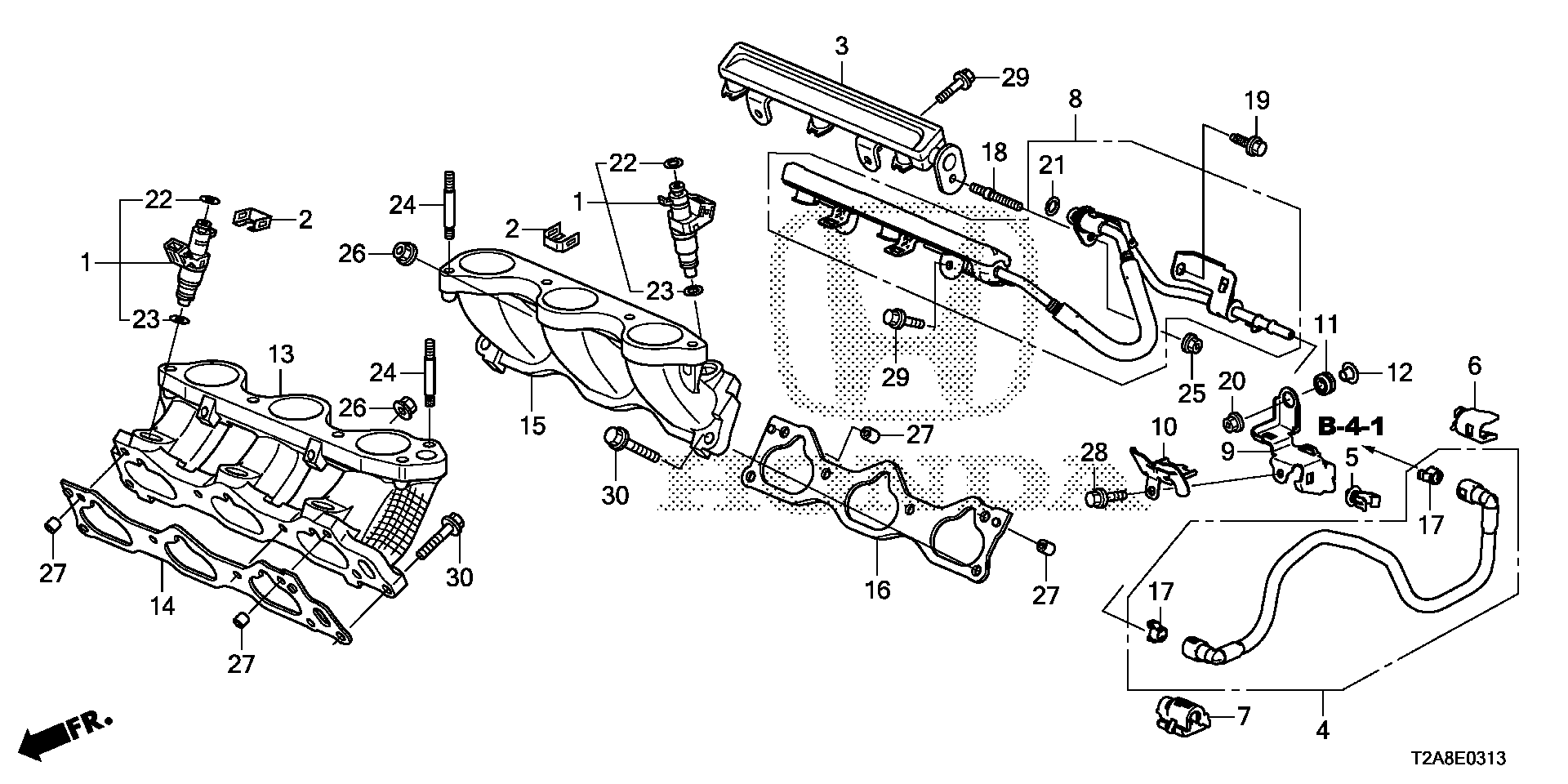 Honda 17065-RYE-A01 - Прокладка, впускной коллектор onlydrive.pro