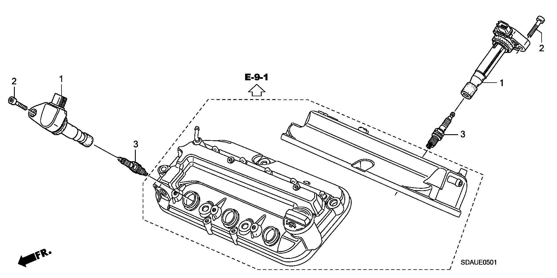 Honda 9807B-5615P - Ignition coil/plug (v6): 006 pcs. onlydrive.pro