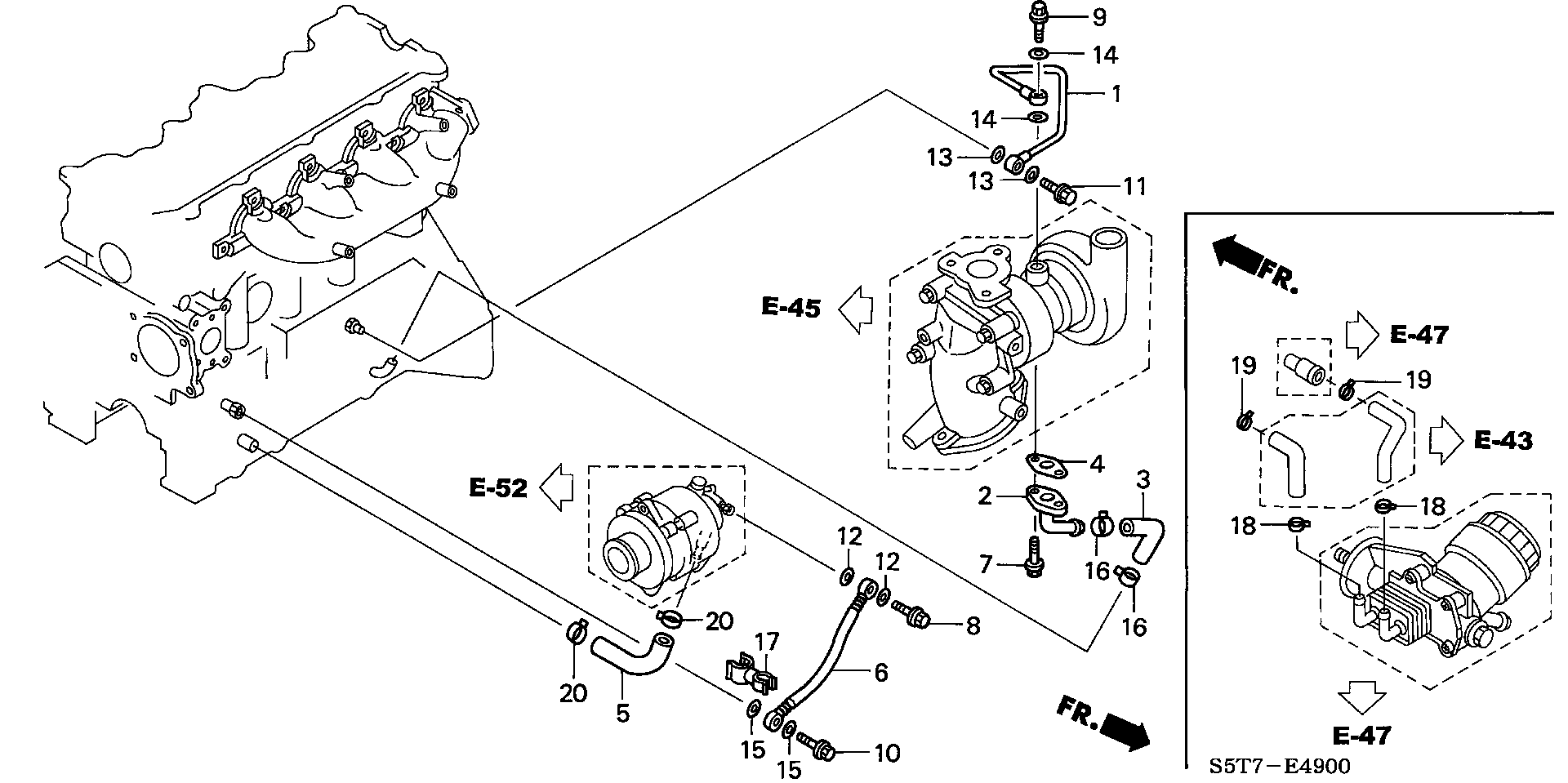 Honda 90452PLZD20 - GASKET, OIL PIPE-TURBOCHARGER onlydrive.pro