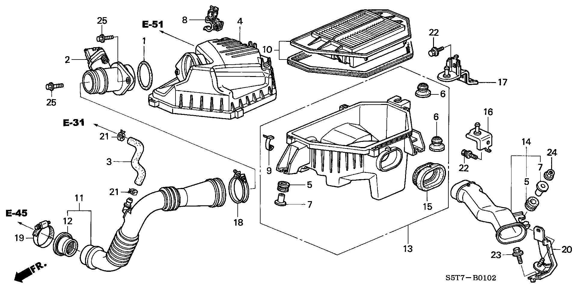 Honda 16400-PLZ-E01 - Air Mass Sensor onlydrive.pro