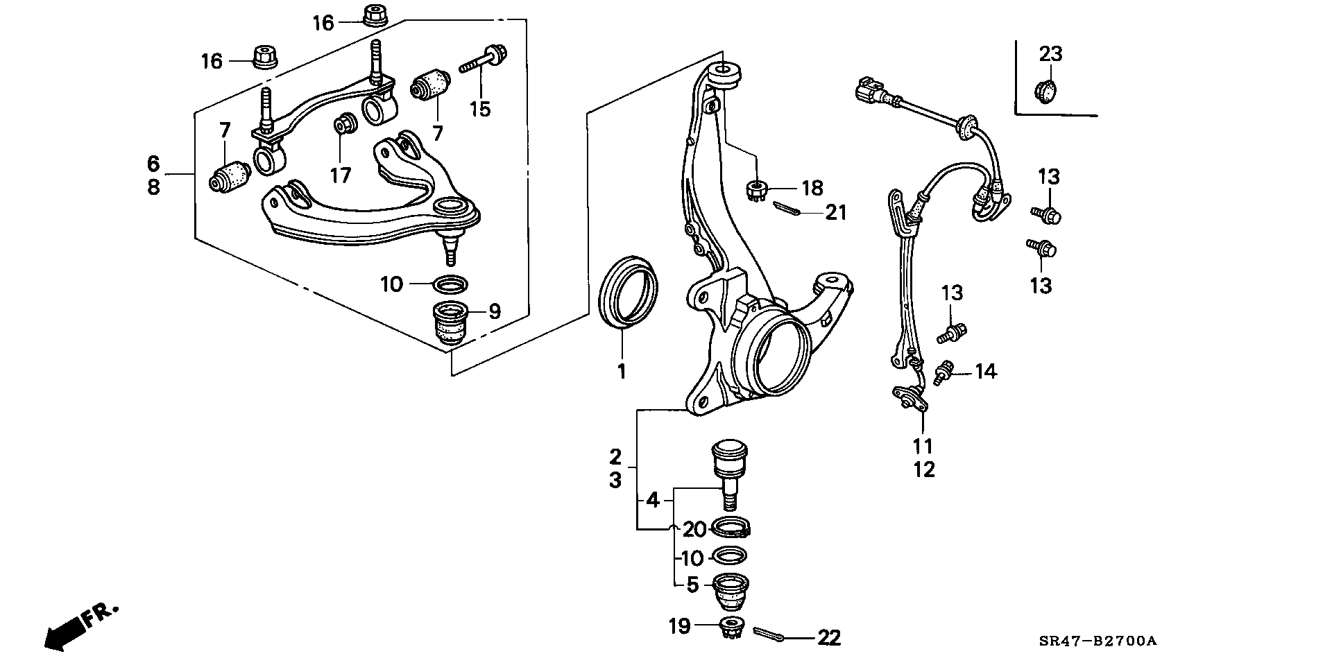 Honda 51450-SR3-013 - Vikšro valdymo svirtis onlydrive.pro