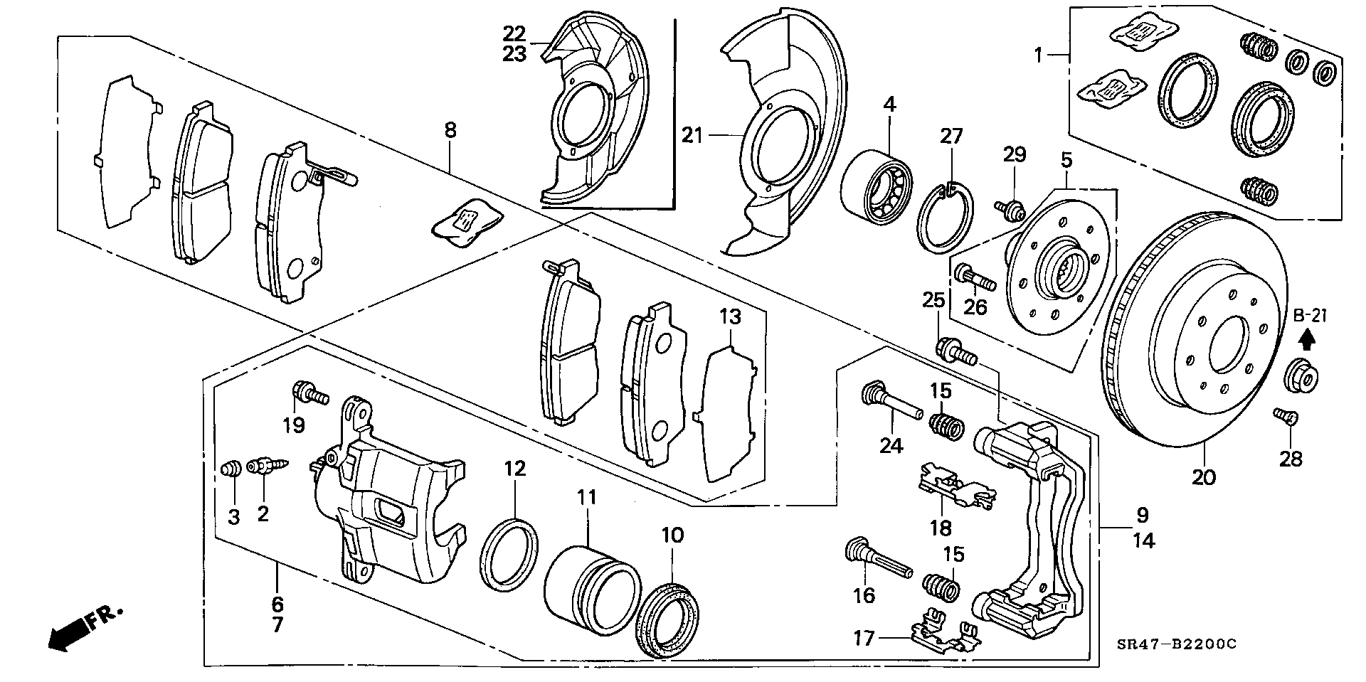 Honda 45251-SR3-A10 - Piduriketas onlydrive.pro