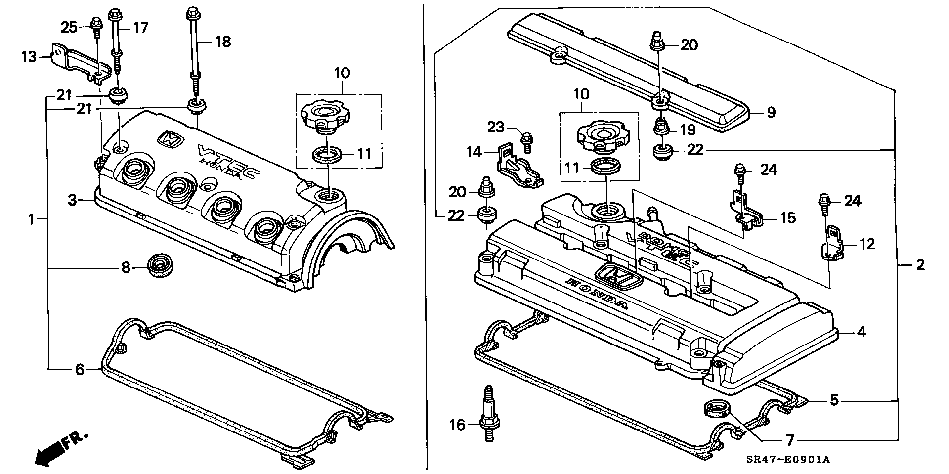 Honda 12341-P08-000 - Gasket, cylinder head cover onlydrive.pro