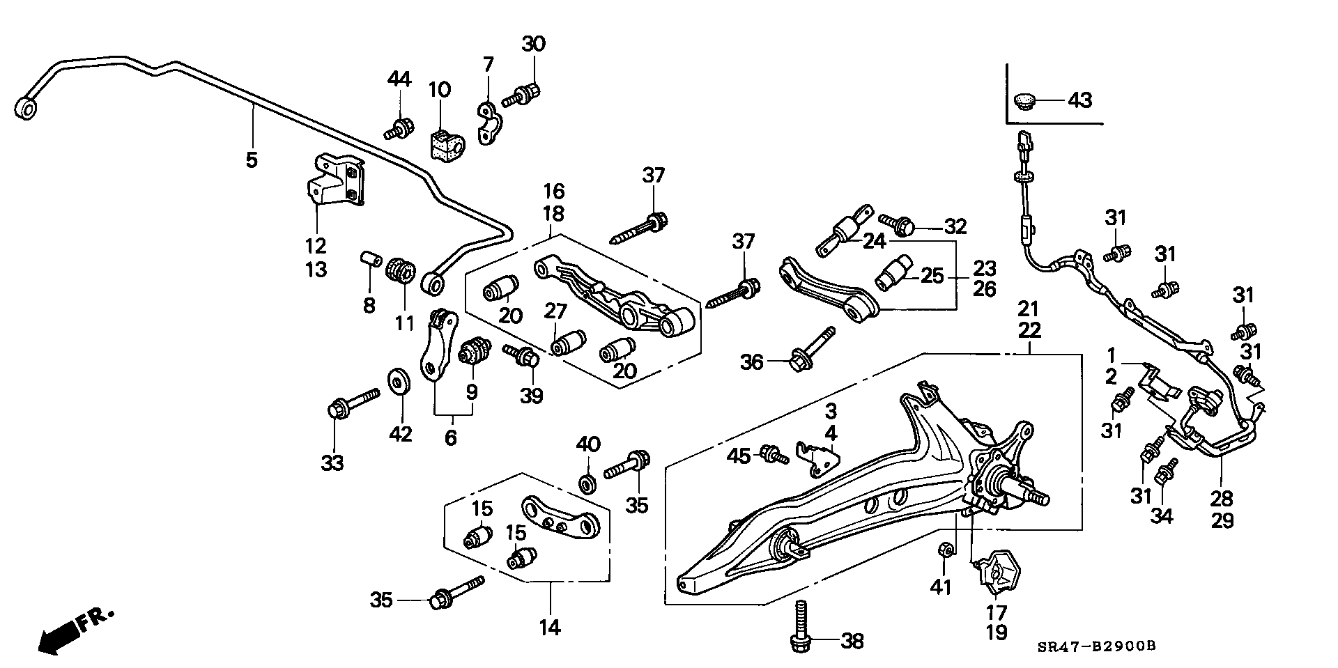 Honda #52400-SR3-000 - Vikšro valdymo svirtis onlydrive.pro