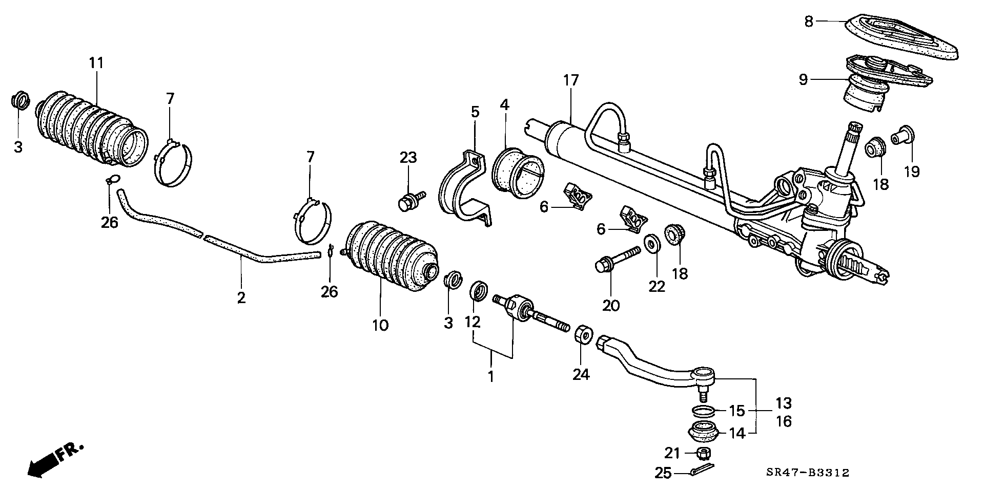 Honda 53534-ST0-013 - Paljekumisarja, ohjaus onlydrive.pro