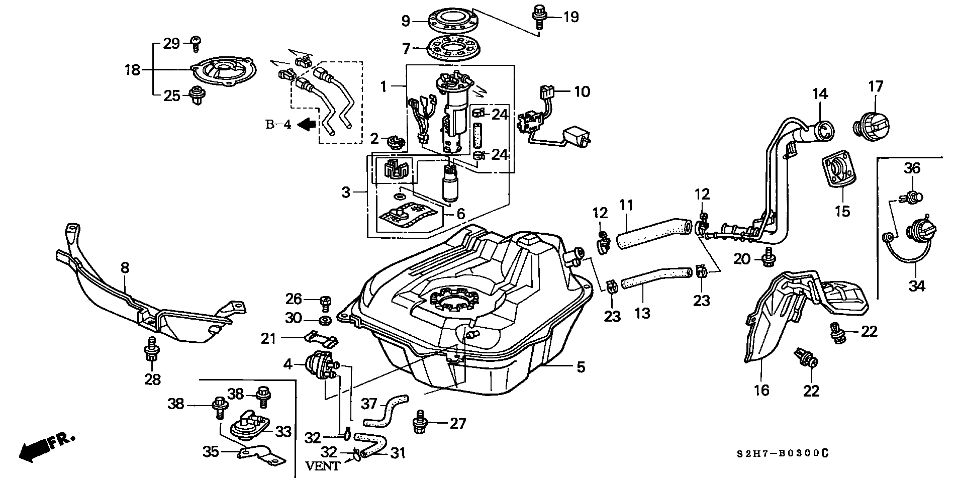 Honda 16010-S2H-G00 - Degvielas filtrs onlydrive.pro