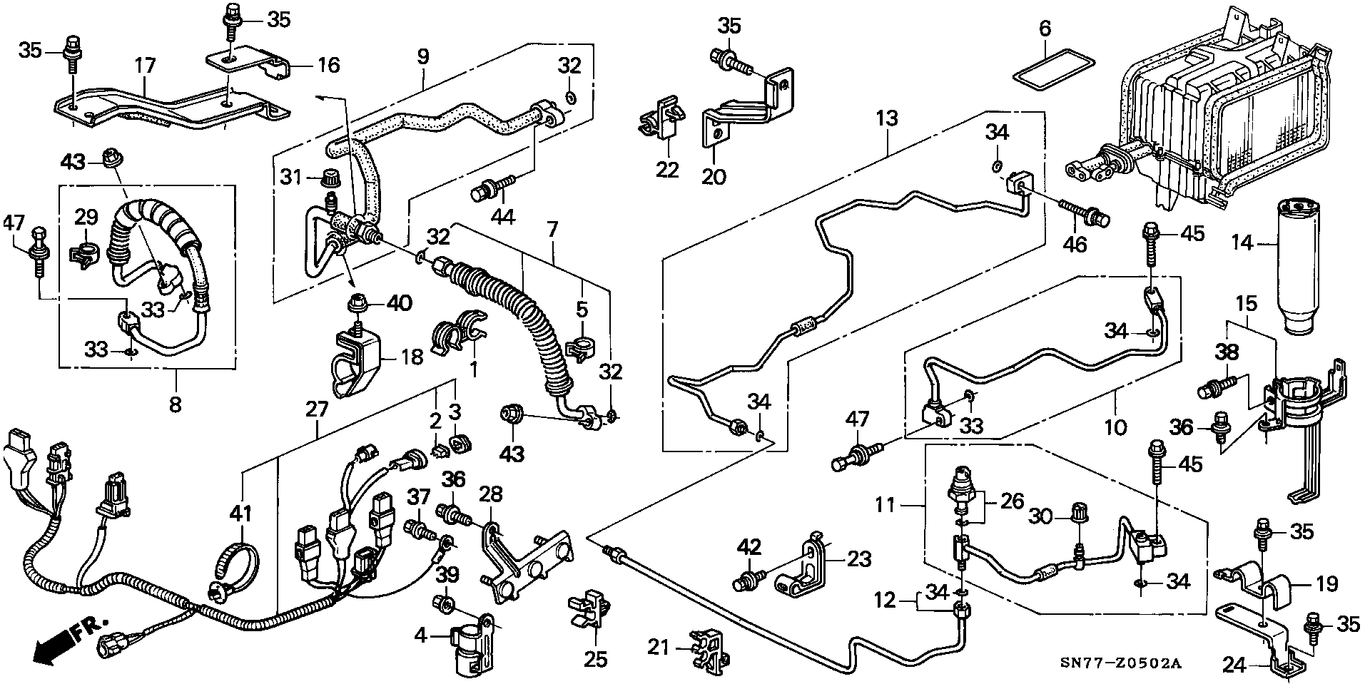 Honda 80351-SN7-003 - Kuivain, ilmastointilaite onlydrive.pro