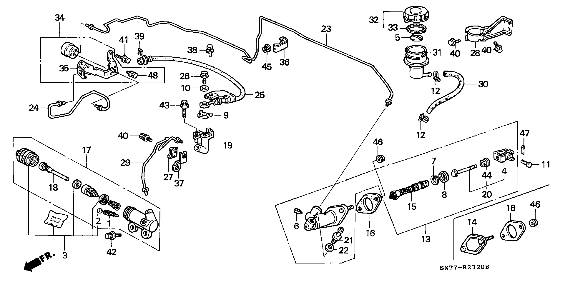 Honda 46930-SN7-010 - Рабочий цилиндр, система сцепления onlydrive.pro