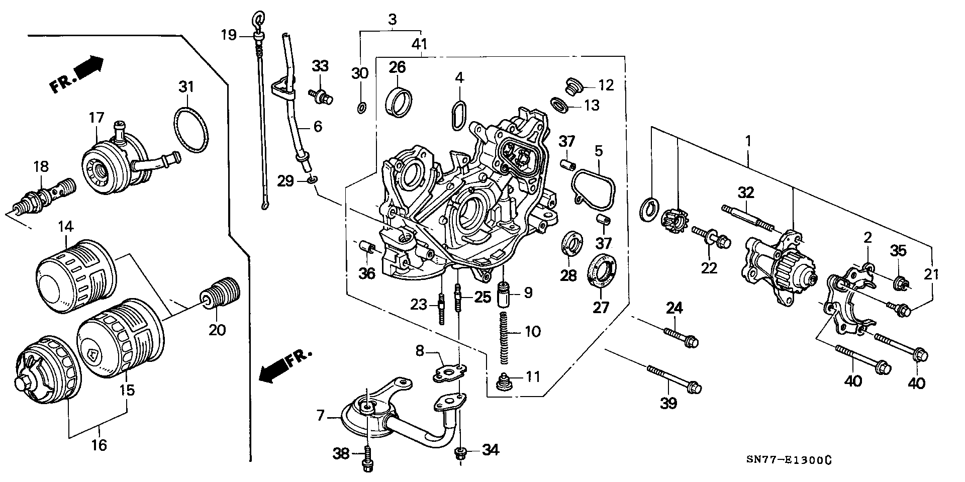 Honda 15400PR3406 - Oil pump: (1) pcs. onlydrive.pro