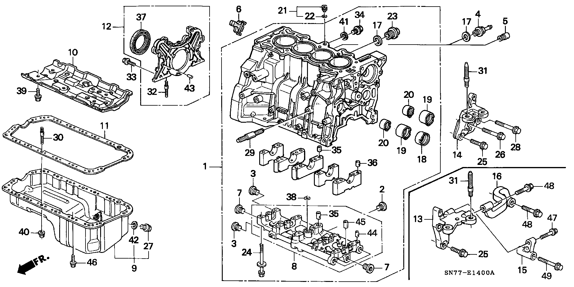 Honda 90009PH1000 - Cylinder block (sohc/sohc vtec): 001 pcs. onlydrive.pro