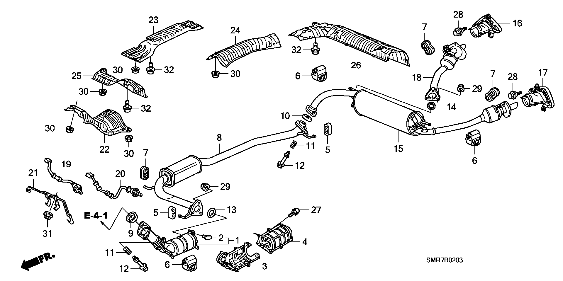 Honda 36532-RSP-E01 - Oxygen, Lambda Sensor onlydrive.pro