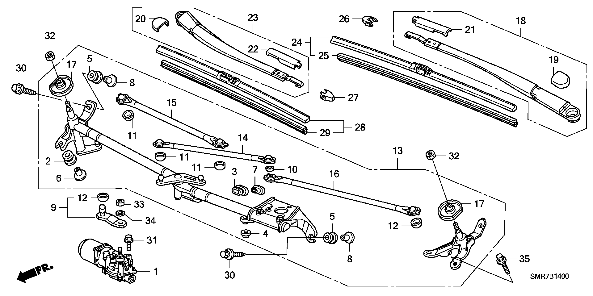 Honda 76620-SMG-G11 - Klaasipuhastaja kumm onlydrive.pro