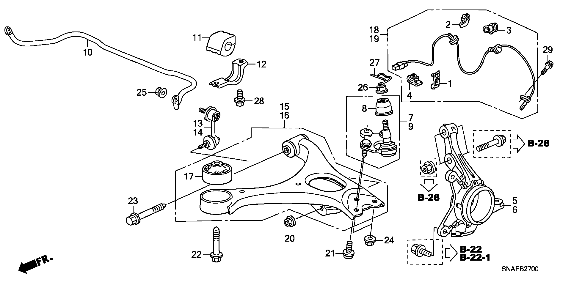 Honda 57455-SNA-003 - Sensor, wheel speed onlydrive.pro