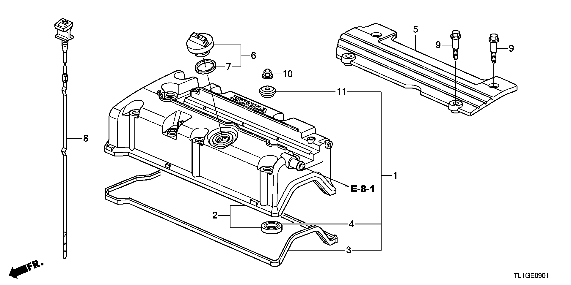 Honda 12341R40A00 - Tarpiklių komplektas, svirties gaubtas onlydrive.pro