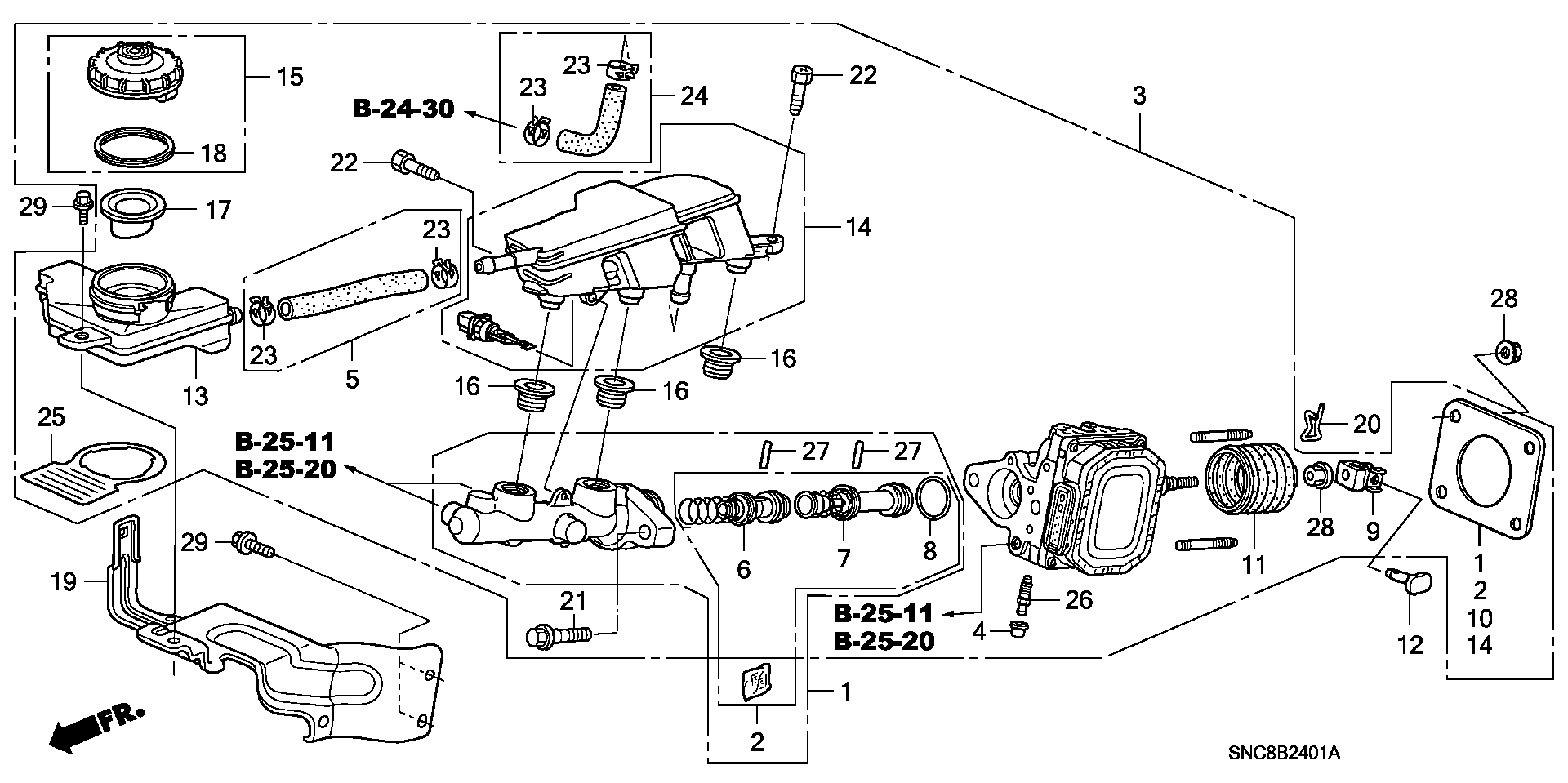 Honda 01461-SNC-G00 - Brake Master Cylinder onlydrive.pro