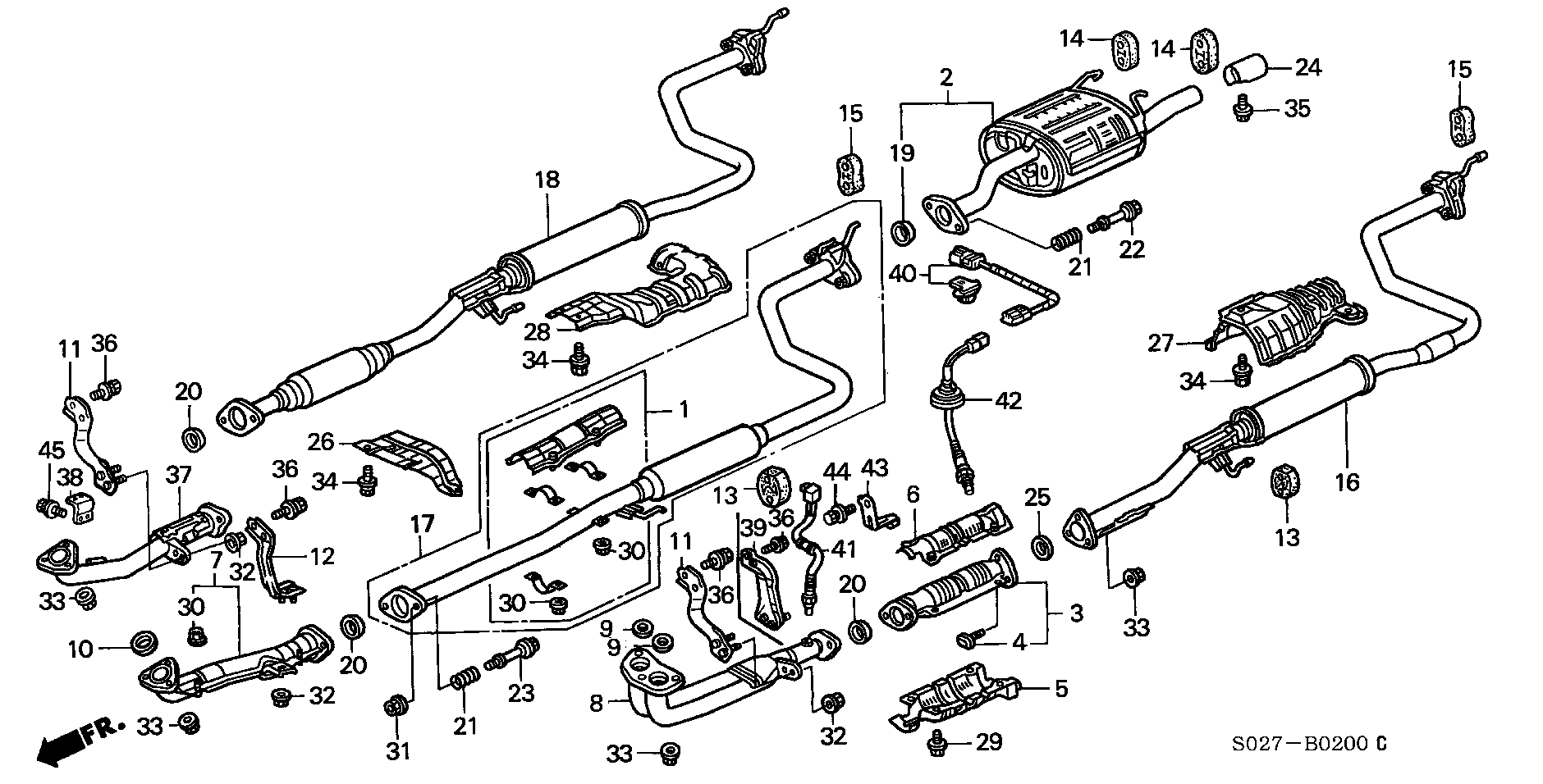 Honda 18212SF4000 - Blīvgredzens, Izplūdes caurule onlydrive.pro