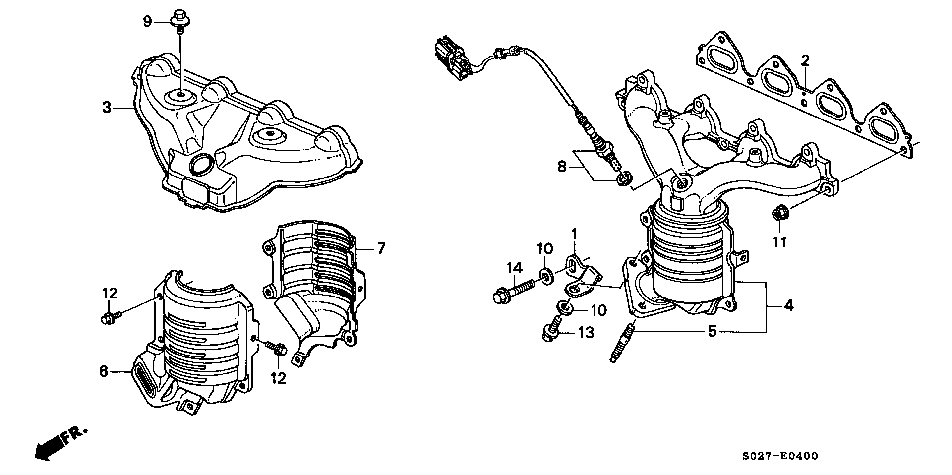 Honda 36531-P2E-A01 - Oxygen, Lambda Sensor onlydrive.pro