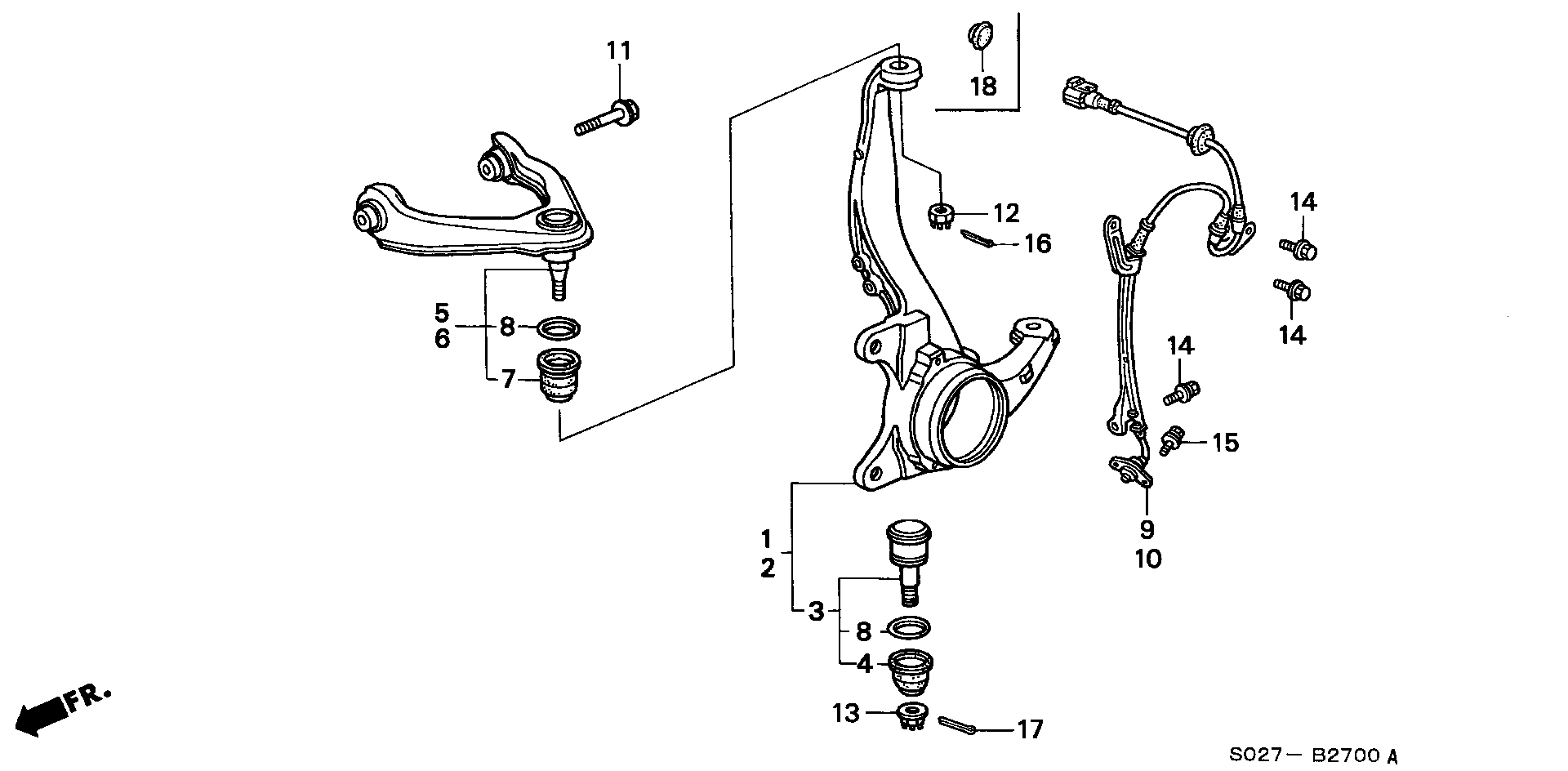 Honda 51450-S01-023 - Vikšro valdymo svirtis onlydrive.pro