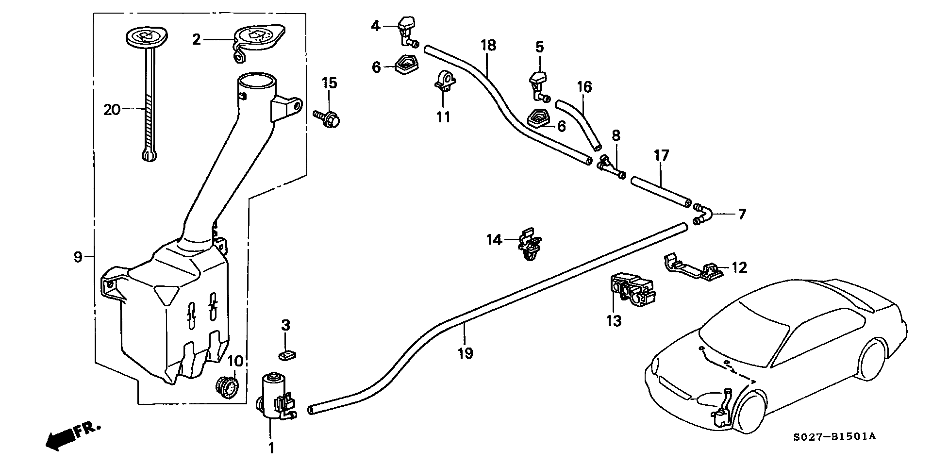 Honda 38512SC4673 - Water Pump, window cleaning onlydrive.pro