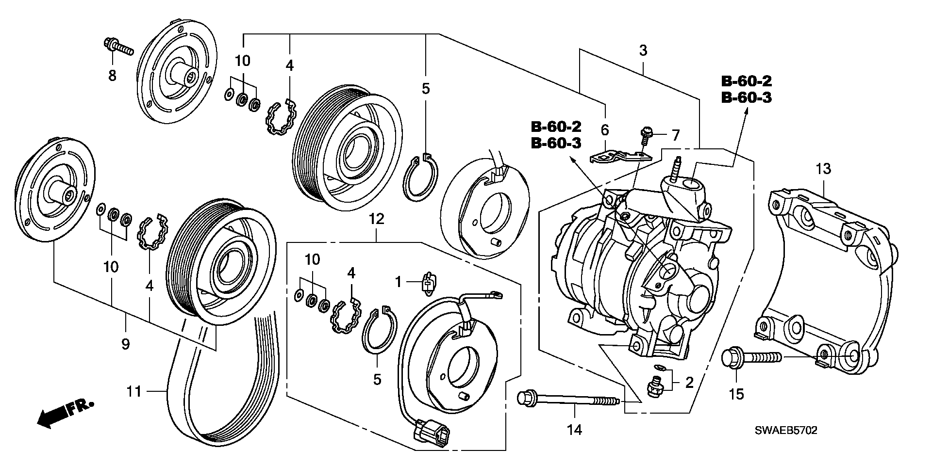 Honda 38 810 R06 G01 - Compressor, air conditioning onlydrive.pro