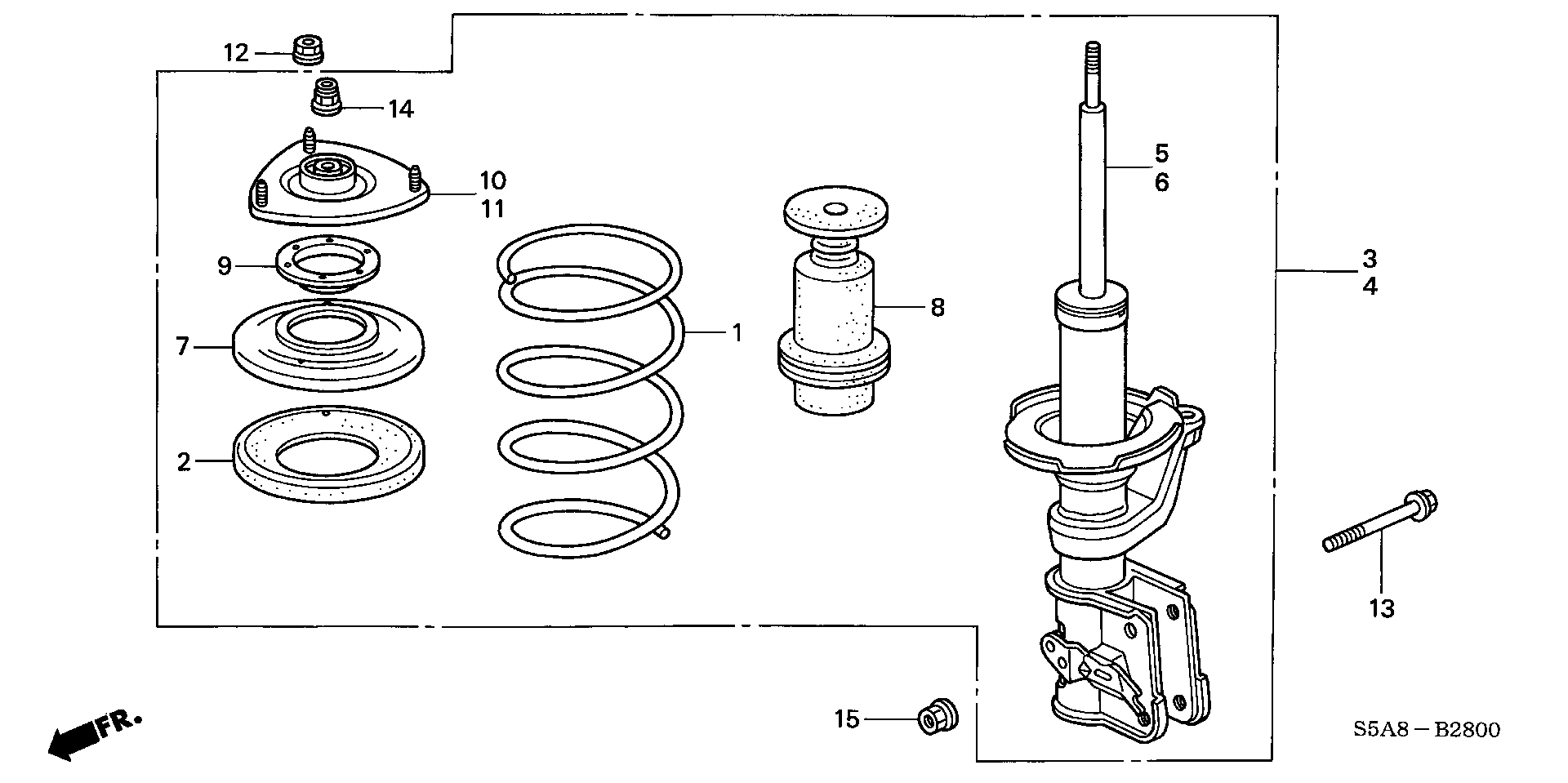 Honda 51920S5A014 - Pakabos statramsčio atraminis guolis onlydrive.pro