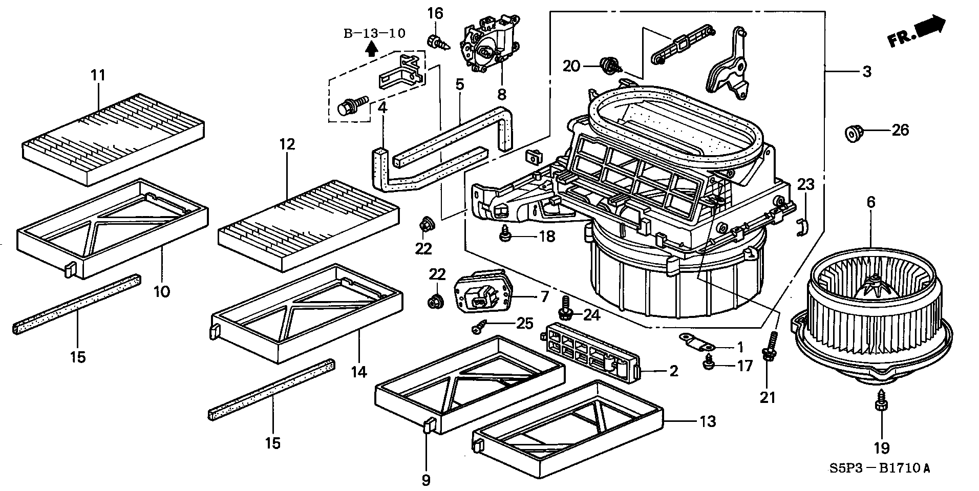 Honda 80292-S5A-003 - Фильтр воздуха в салоне onlydrive.pro