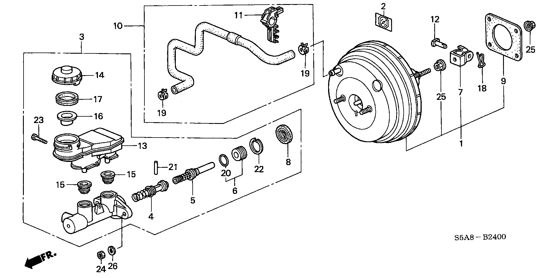 Honda 01469-S5A-G00 - Brake Booster onlydrive.pro