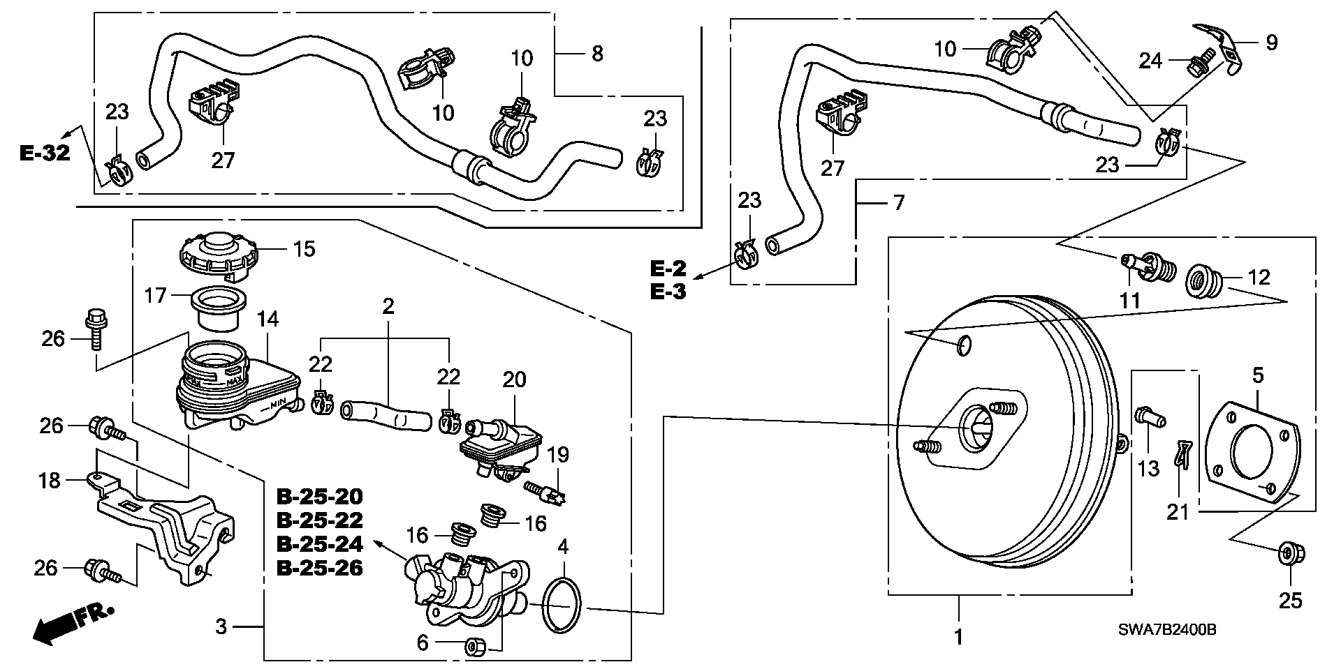 Honda 01469-SWW-G00 - Brake Booster onlydrive.pro