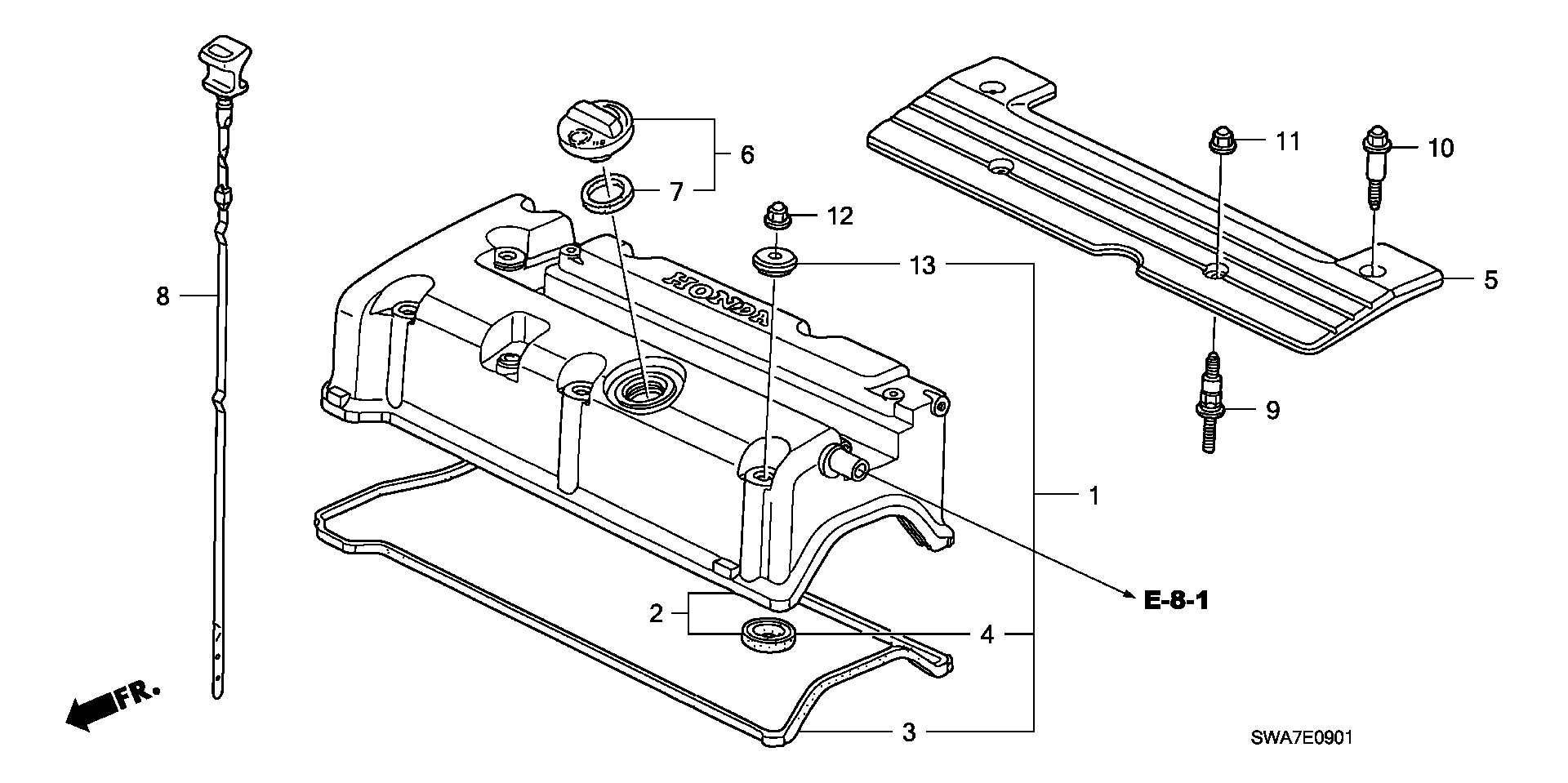 Honda 12341-RTA-000 - Blīve, Motora bloka galvas vāks onlydrive.pro