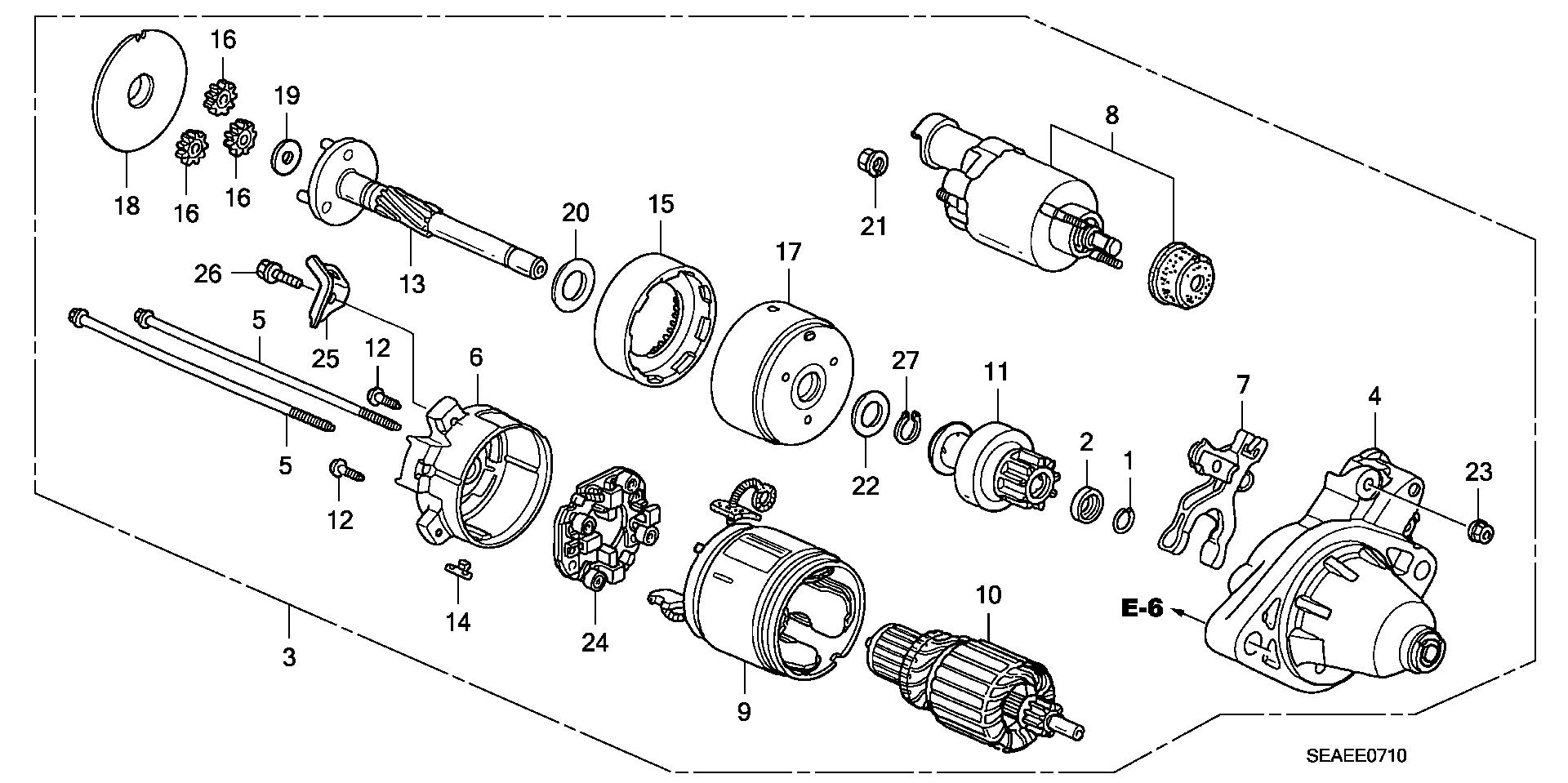 Honda 31200RBA003 - Starter motor (denso): 001 pcs. onlydrive.pro