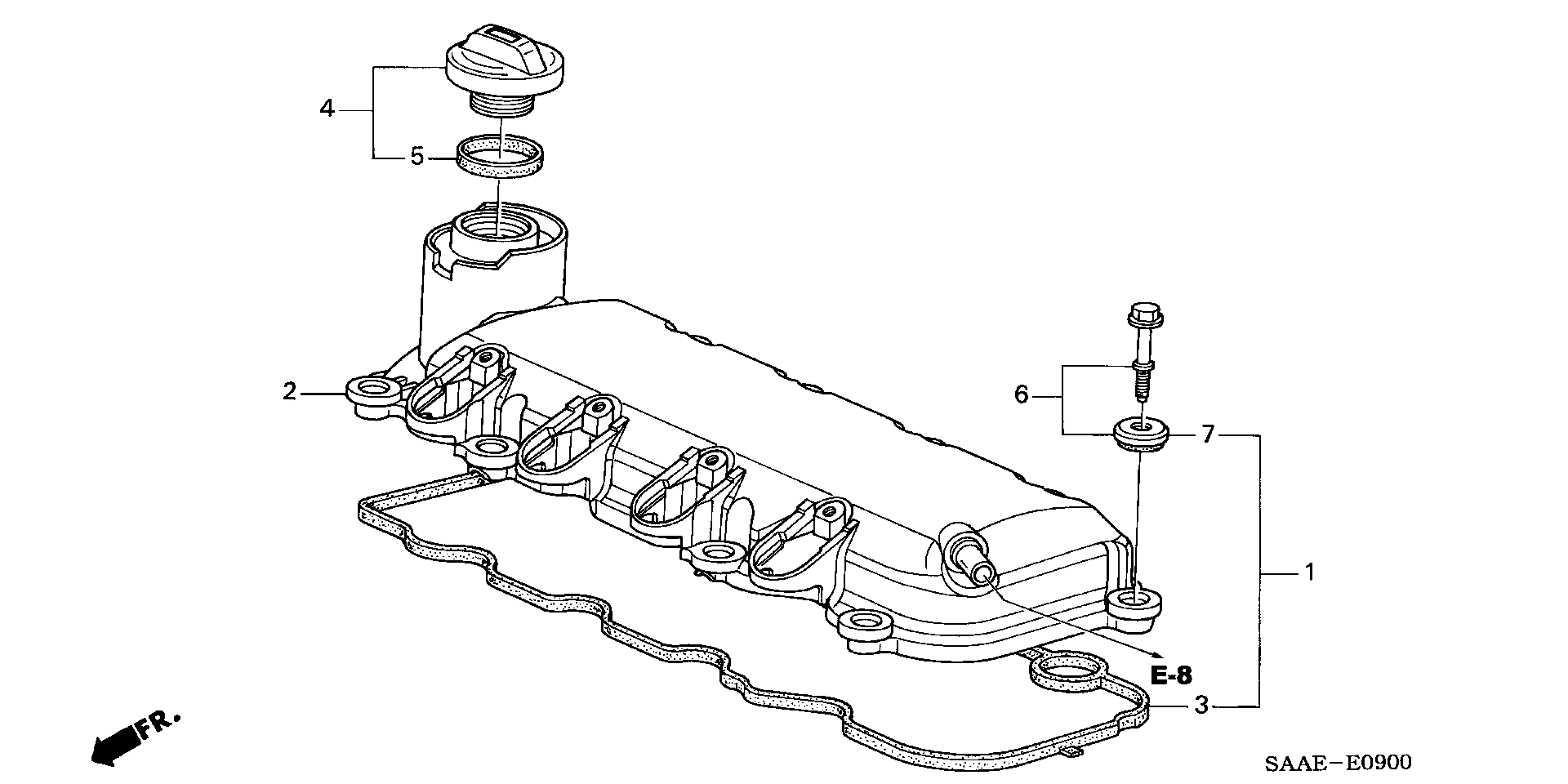 Honda 12341-PWA-000 - Tarpiklių komplektas, svirties gaubtas onlydrive.pro