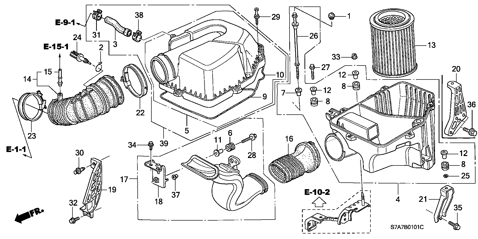 Honda 17220-PNB-Y01 - Air Filter, engine onlydrive.pro