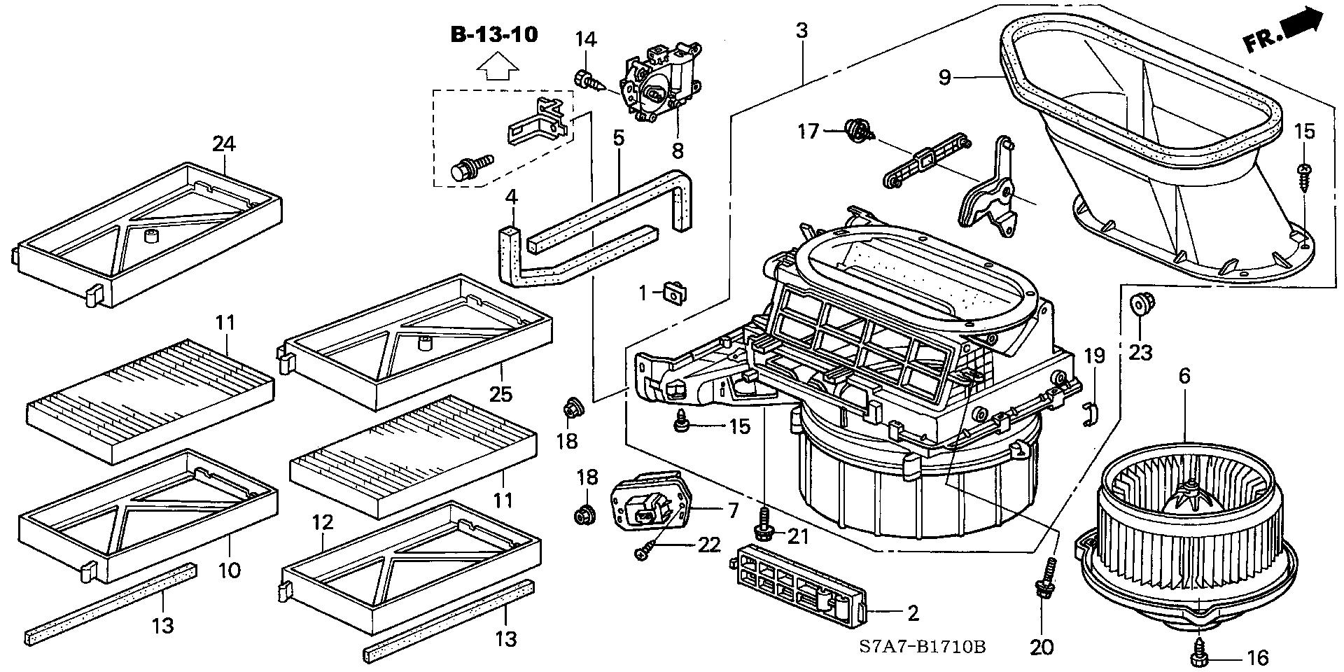 Honda 80292-S7A-003 - Фильтр воздуха в салоне onlydrive.pro