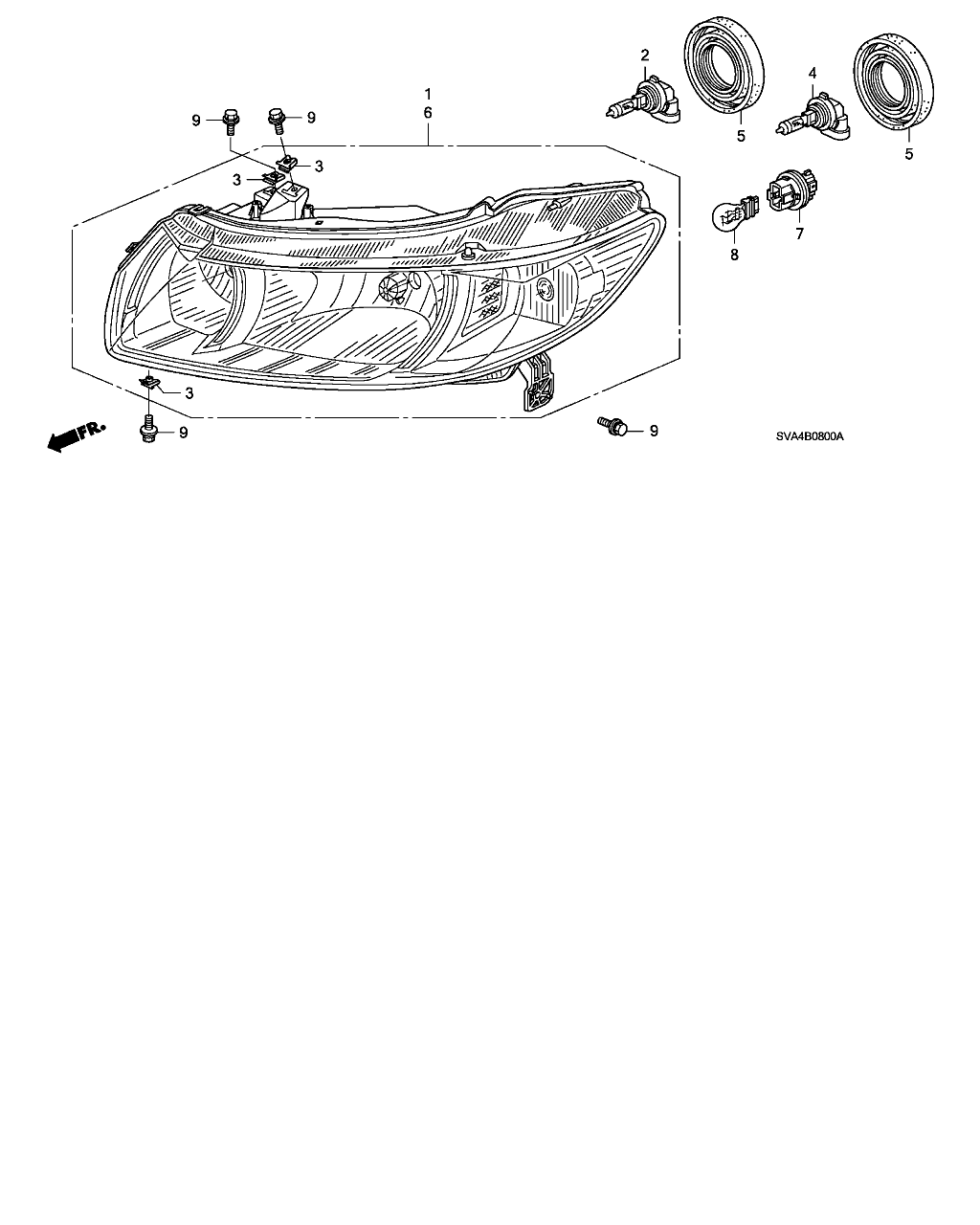 Honda 33104-S3V-A01 - Headlight: 2 pcs. onlydrive.pro