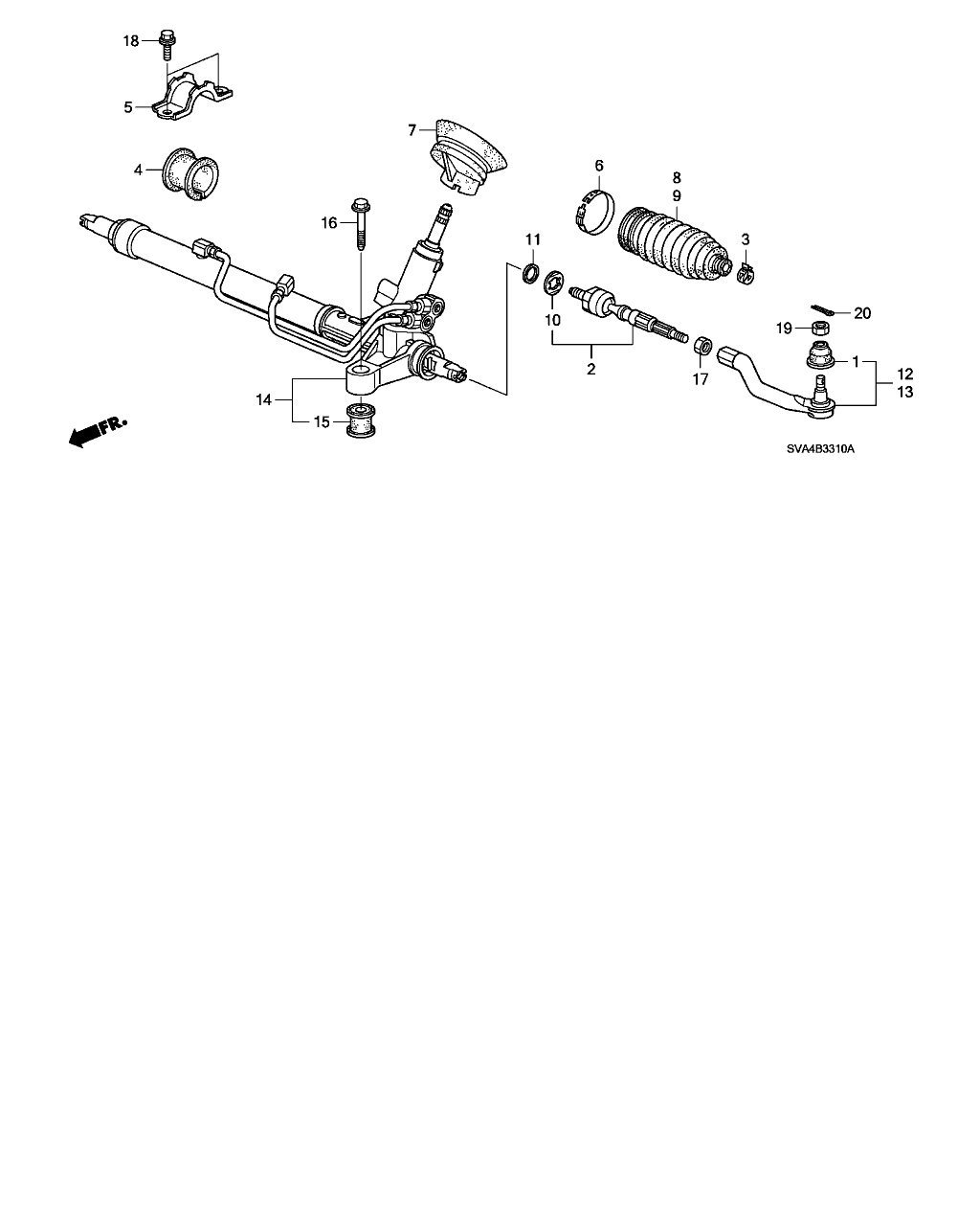 Honda 53560-SNE-A01 - Tie Rod End onlydrive.pro