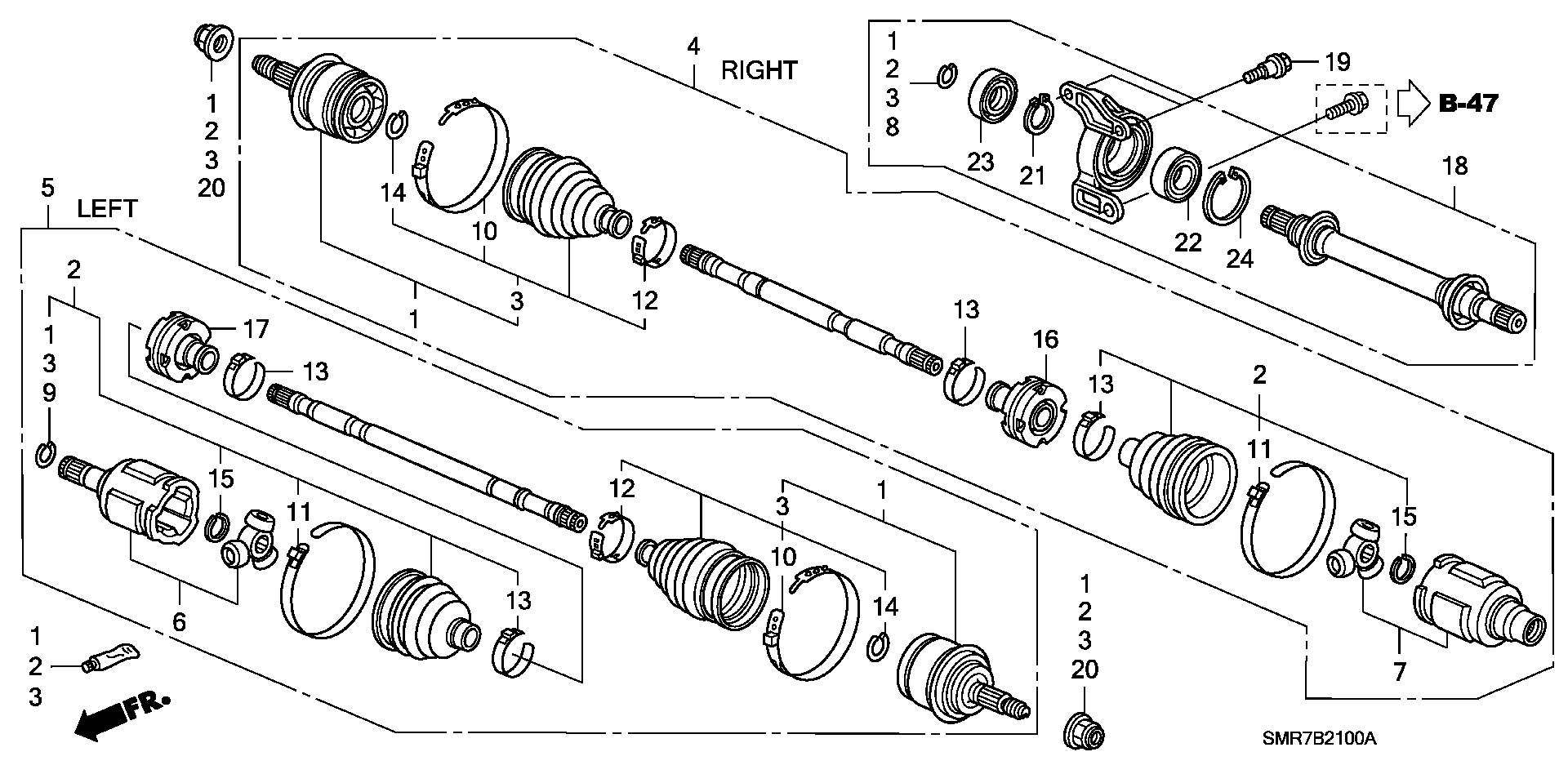 Honda 44017SDET00 - Putekļusargs, Piedziņas vārpsta onlydrive.pro