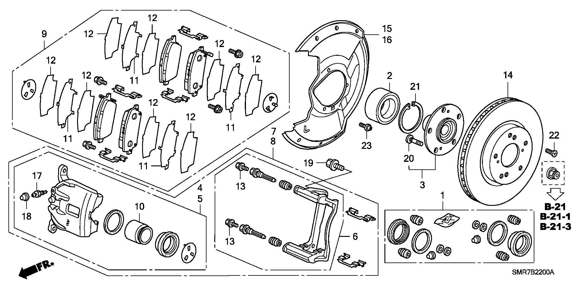 Honda 45251-SMG-G10 - Piduriketas onlydrive.pro