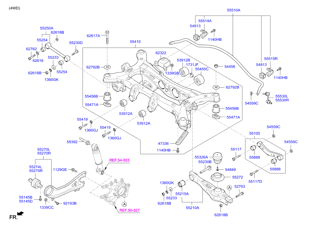 Hyundai 552102W100 - Holder, control arm mounting onlydrive.pro