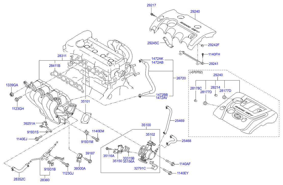 KIA 351502B000 - Idle Control Valve, air supply onlydrive.pro