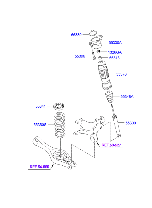 Hyundai 55311-2H000 - Shock Absorber onlydrive.pro