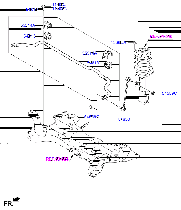 Hyundai 54830-2V000 - Rod / Strut, stabiliser onlydrive.pro