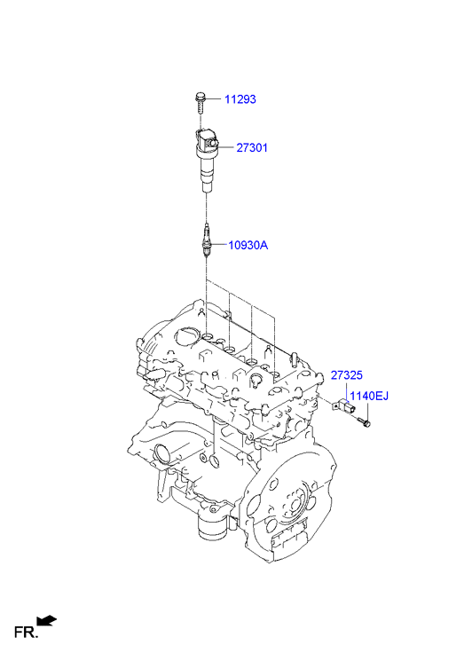 KIA 18846 11070 - Spark plug & cable: 4 pcs. onlydrive.pro