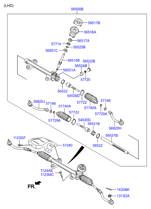 Hyundai 565003X200 - Steering Gear onlydrive.pro