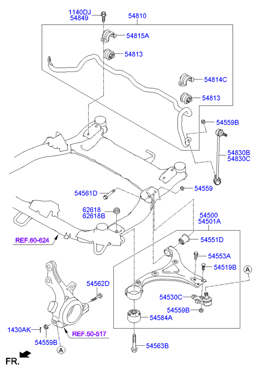 KIA 54840-2T000 - Rod / Strut, stabiliser onlydrive.pro